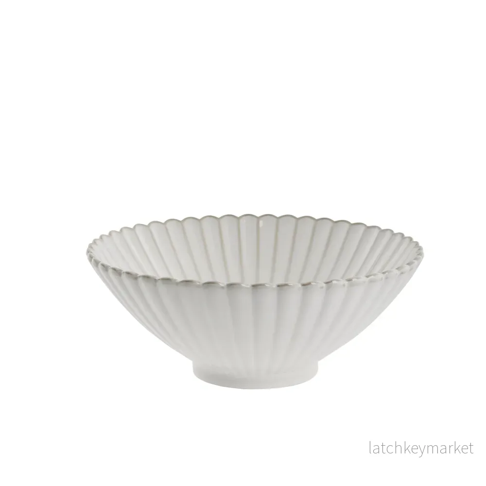 Camille skål H10 Ø25 cm. benvit
