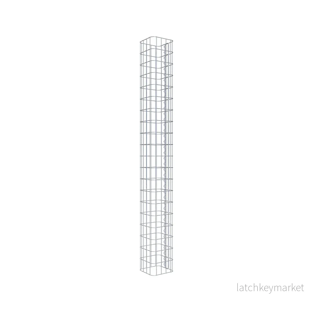 Rektangulär varmförzinkad gabionpelare, 22 cm x 22 cm, 200 cm hög, MW 5 cm x 10 cm - Bild 3