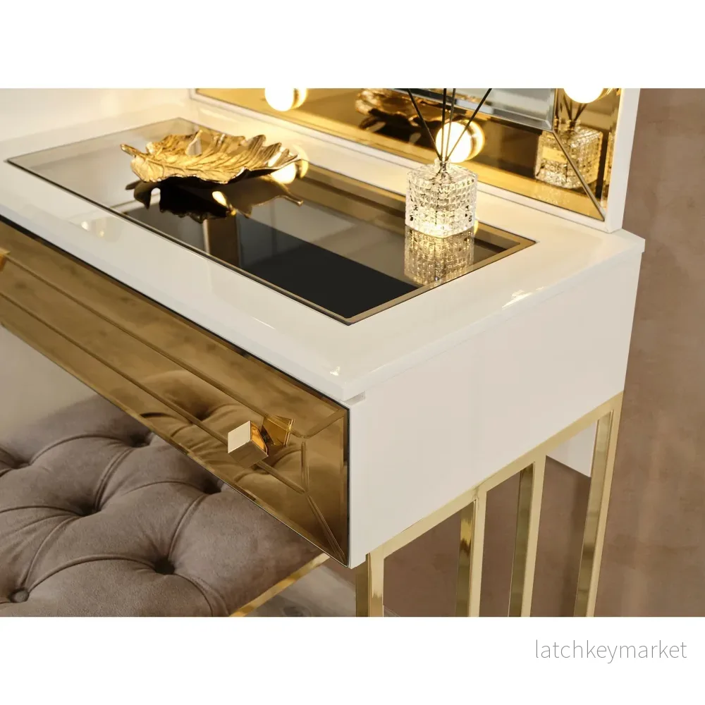 Gold Sminkbord Pall - Bild 2