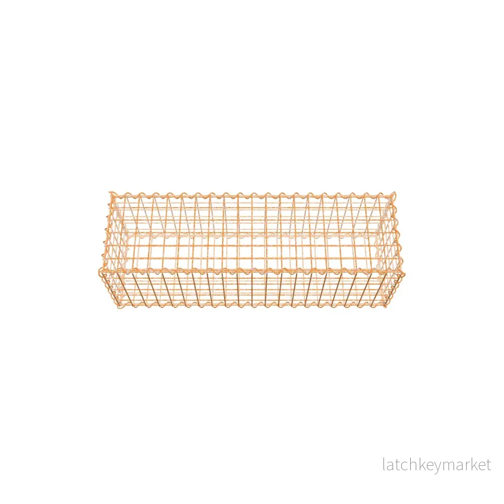 Rostig gabion 100 cm x 30 cm x 30 cm (L x H x D), maskstorlek 5 cm x 5 cm, spiral - Bild 3
