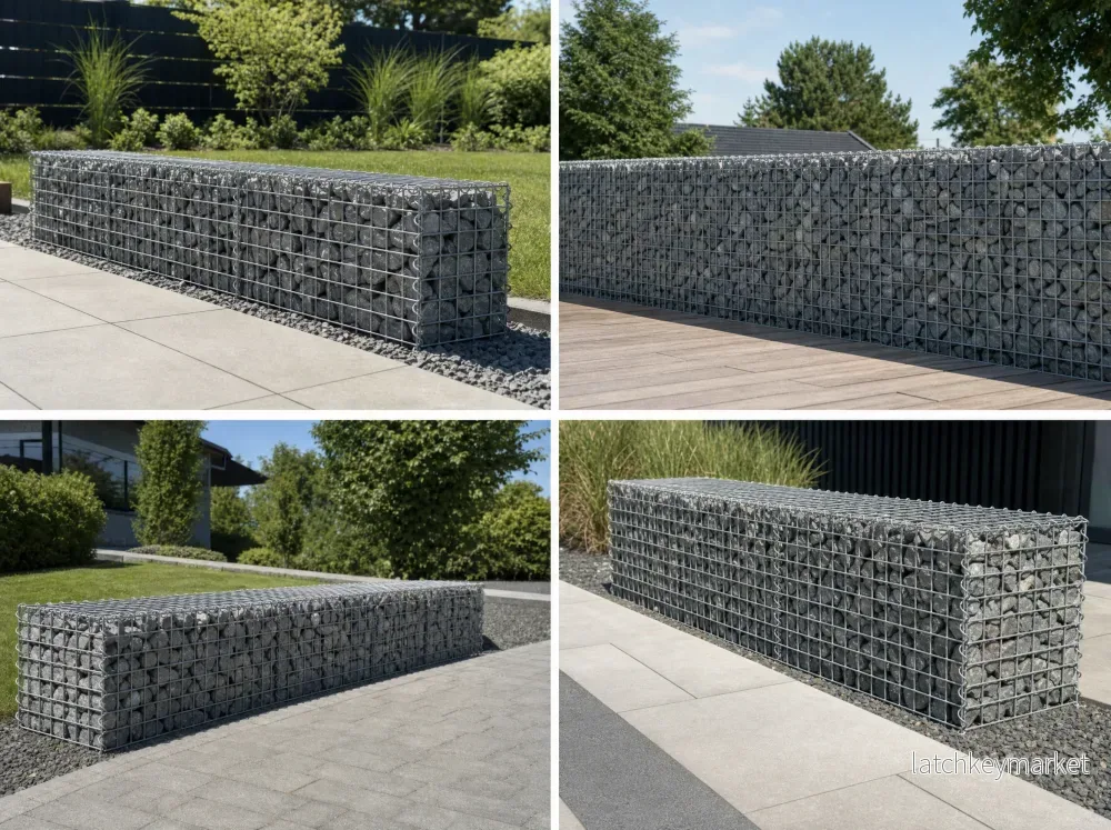 Gabion tillverkad efter mått – maskstorlek 5x5cm Gabion tillverkad efter mått – maskstorlek 5x5cm