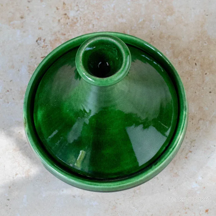 Tazekka Green Moroccan Ceramic Mini Serving Tagine - Bild 3
