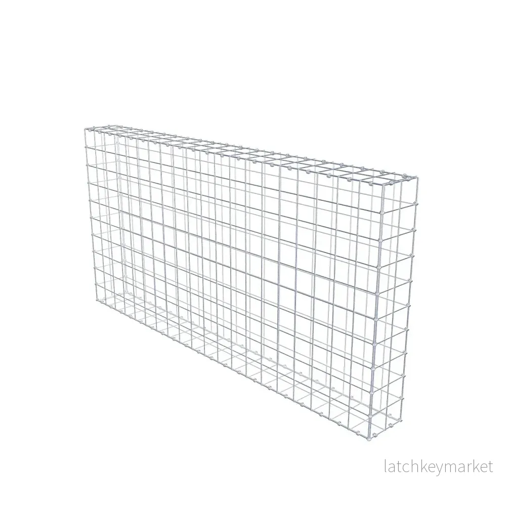Gabion 200 cm x 100 cm x 20 cm (L x H x D), maskstorlek 10 x 10 cm, spiralring Gabion 200 cm x 100 cm x 20 cm (L x H x D), maskstorlek 10 x 10 cm, spiralring