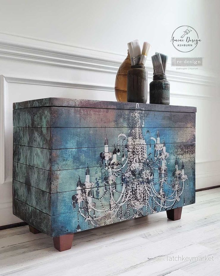 Decoupagepapper tissue paper Moody Chandelier - Bild 2