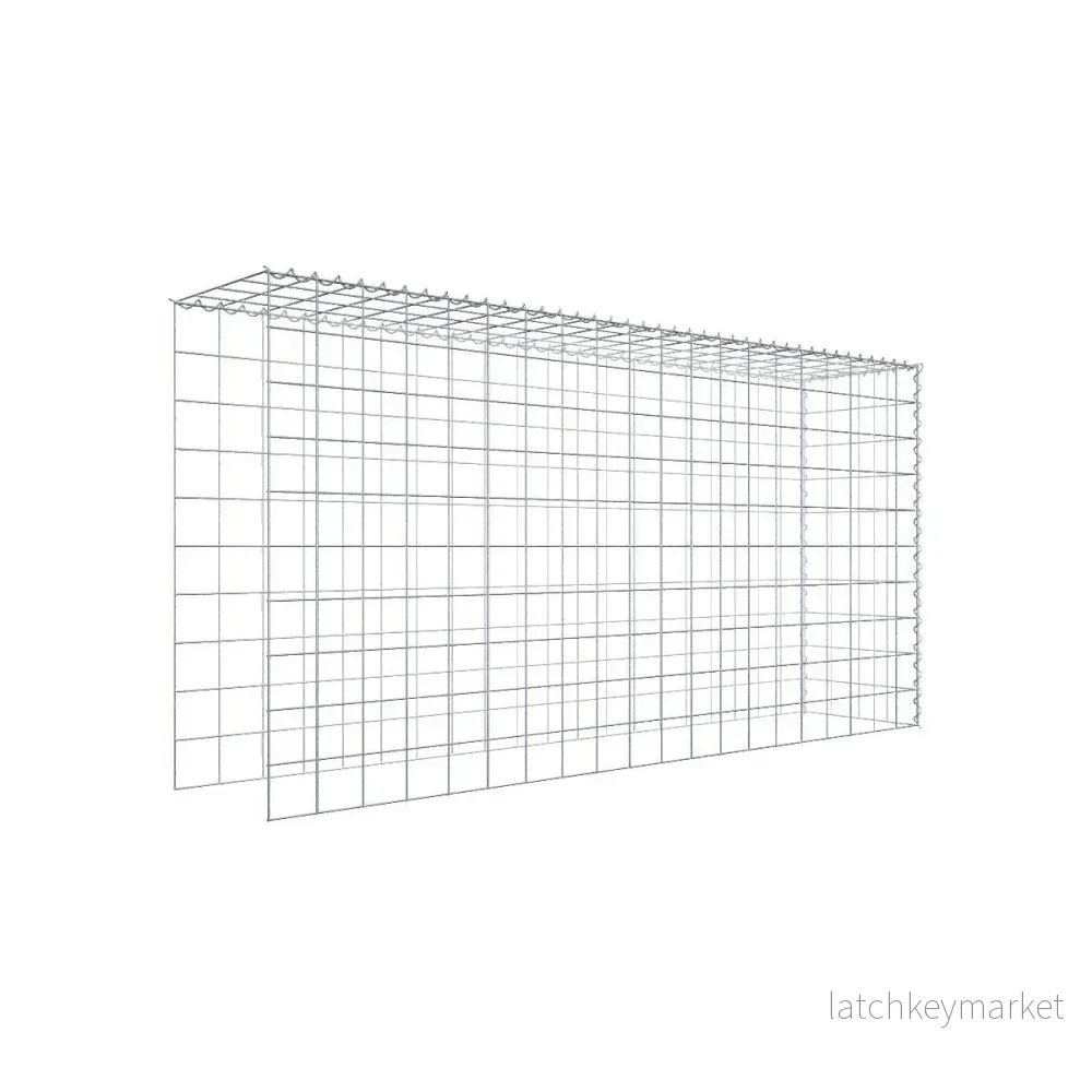 Extra gabion typ 4 200 cm x 100 cm x 40 cm (L x H x D), maskstorlek 10 cm x 10 cm, spiral Extra gabion typ 4 200 cm x 100 cm x 40 cm (L x H x D), maskstorlek 10 cm x 10 cm, spiral