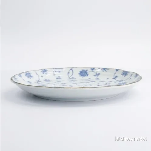 Tallrik Natsu Karakusa Blå/Vit TDS Ø 24.7 x 3 cm Tallrik Natsu Karakusa Blå/Vit TDS Ø 24.7 x 3 cm