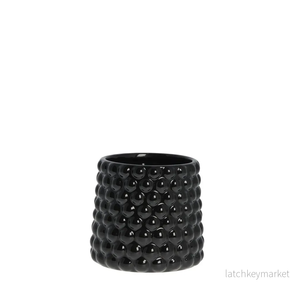 Dotsie kruka H13 Ø14 cm. svart Dotsie kruka H13 Ø14 cm. svart