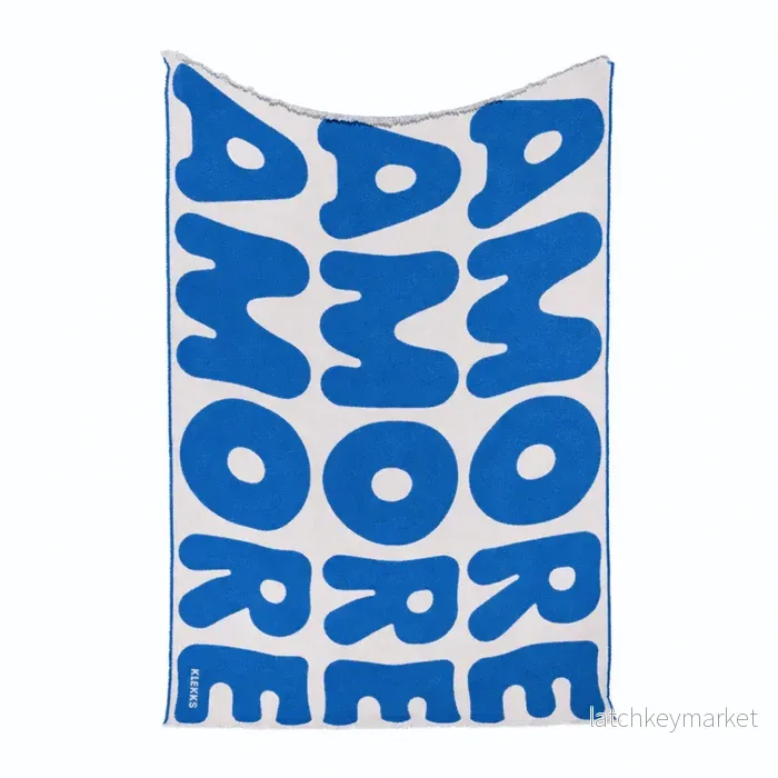 Klekks No. 11 Amore Blue Cotton Blanket Klekks No. 11 Amore Blue Cotton Blanket