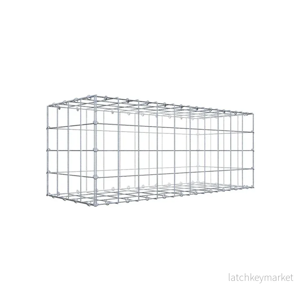 Gabion 100 cm x 40 cm x 40 cm (L x H x D), maskstorlek 10 cm x 10 cm, C-ring Gabion 100 cm x 40 cm x 40 cm (L x H x D), maskstorlek 10 cm x 10 cm, C-ring