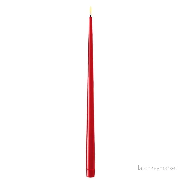 Middagsljus Led, De Luxe Home Art, 38 cm Röd, 2-pack Middagsljus Led, De Luxe Home Art, 38 cm Röd, 2-pack