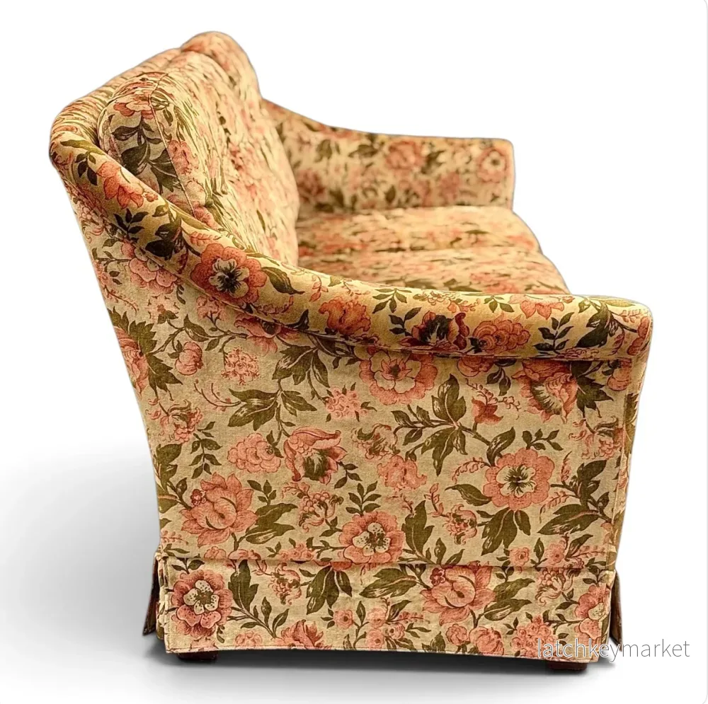 DUX soffa & fåtölj plysch, floral, vintage - Bild 2