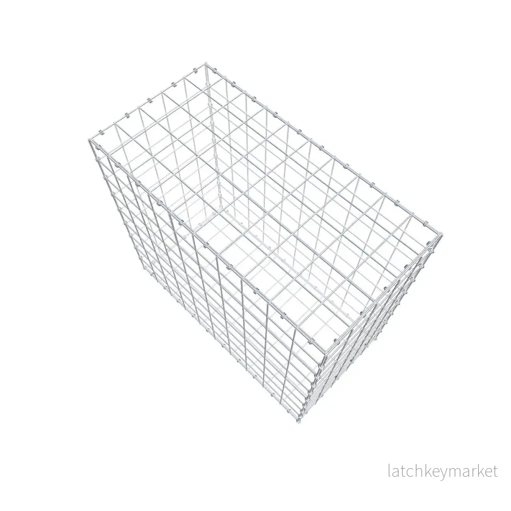 Gabion 100 cm x 90 cm x 50 cm (L x H x D), maskstorlek 10 x 10 cm, spiralring - Bild 3