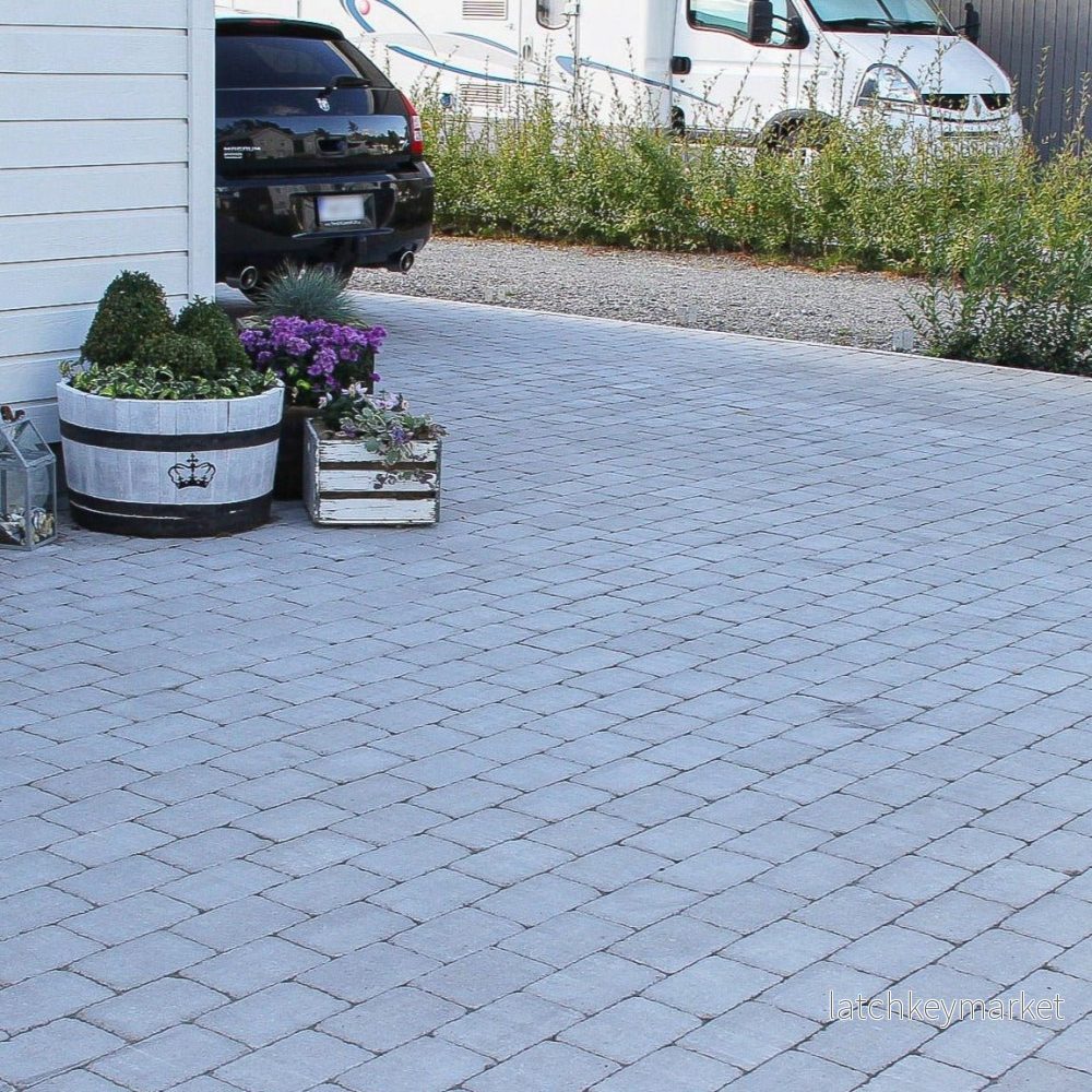 Visby Slät Grå 210x140x70