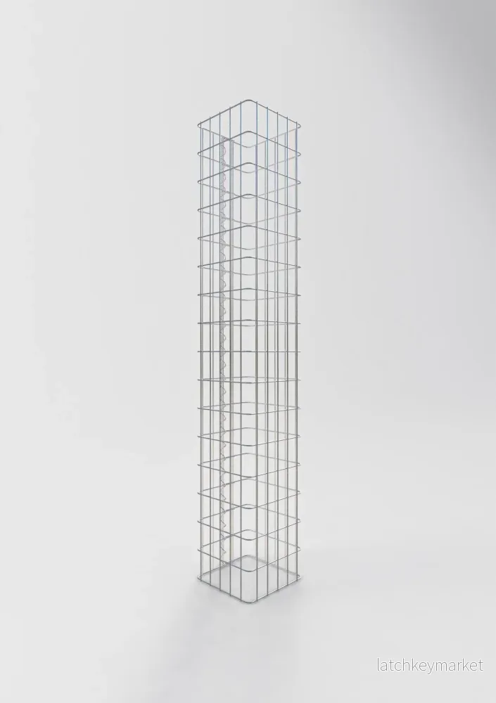 Gabionpelare vinkelrät 27 cm x 27 cm, 160 cm höjd, MW 5 cm x 10 cm - Bild 2