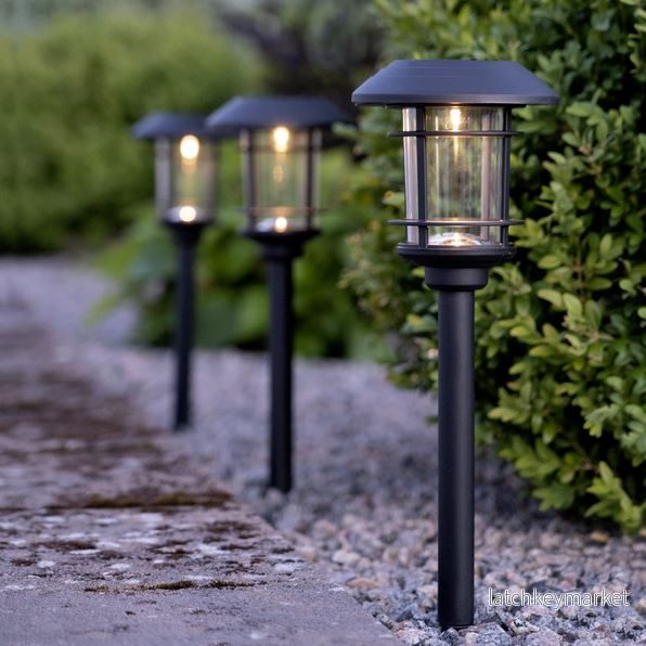 Trädgårdsbelysning DIV. Soldriven Solcellspollare Fride 3-pack