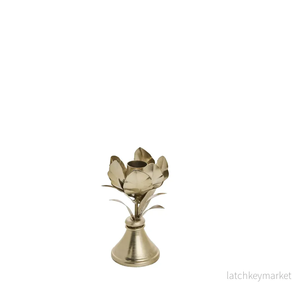 Stefine blomljusstake H12 L. Guld