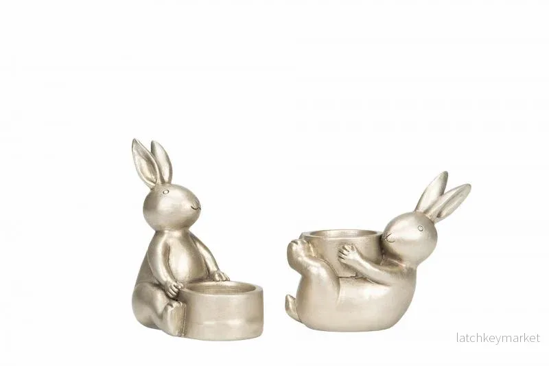 Ljusstake Värmeljus Kanin Champagne Mix Poly 2-pack REA Ljusstake Värmeljus Kanin Champagne Mix Poly 2-pack REA
