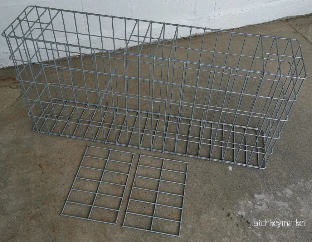 Varmförzinkad gabion 102 cm x 52 cm x 22 cm, maskstorlek 5 cm x 10 cm, helsvetsad - Bild 2