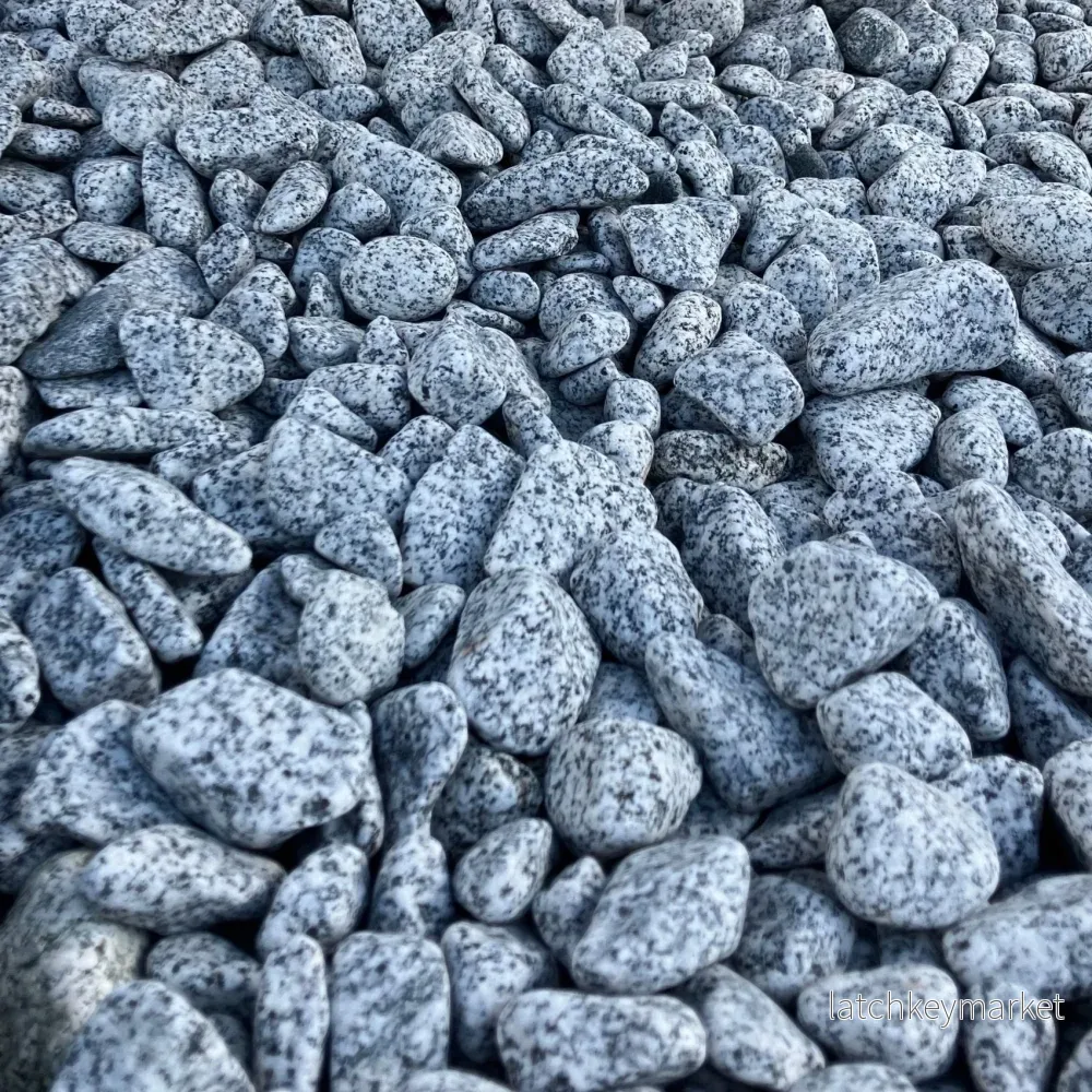 Dekorsten Bergama Granit Tumlad Grå 20kg Dekorsten Bergama Granit Tumlad Grå 20kg