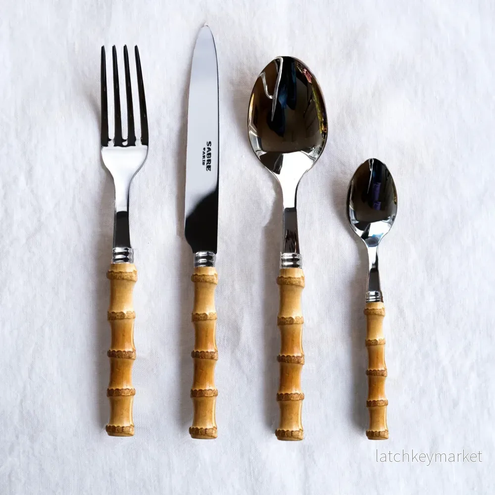 Sabre Paris Cutlery Set Panda Bamboo 24 piece set Sabre Paris Cutlery Set Panda Bamboo 24 piece set