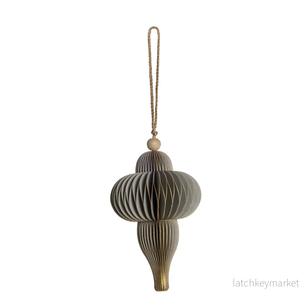 Paline ornament H10 cm. lysegrå