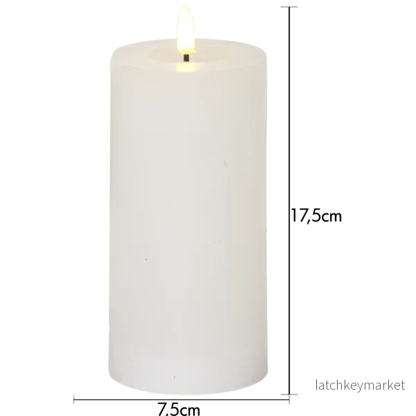 Batteridrivet LED Blockljus Flamme Flow Vit 17,5 cm - Bild 3