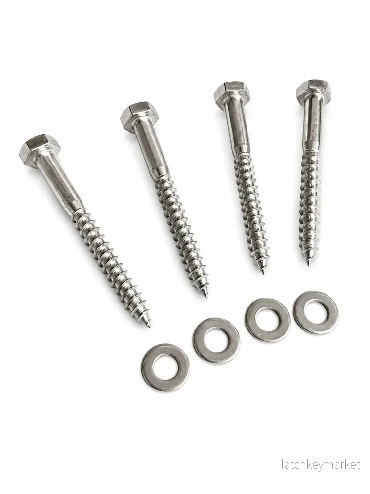 Infästningspaket Fransk träskruv A4 Rostfri | 4-pack - Bild 2