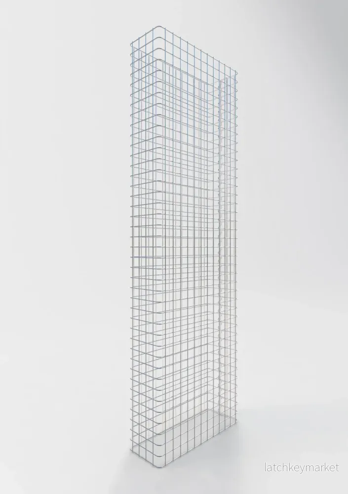 Gabionstängsel längd 62 cm, höjd 180 cm, djup 22 cm, maskstorlek 5 x 5 cm - Bild 2