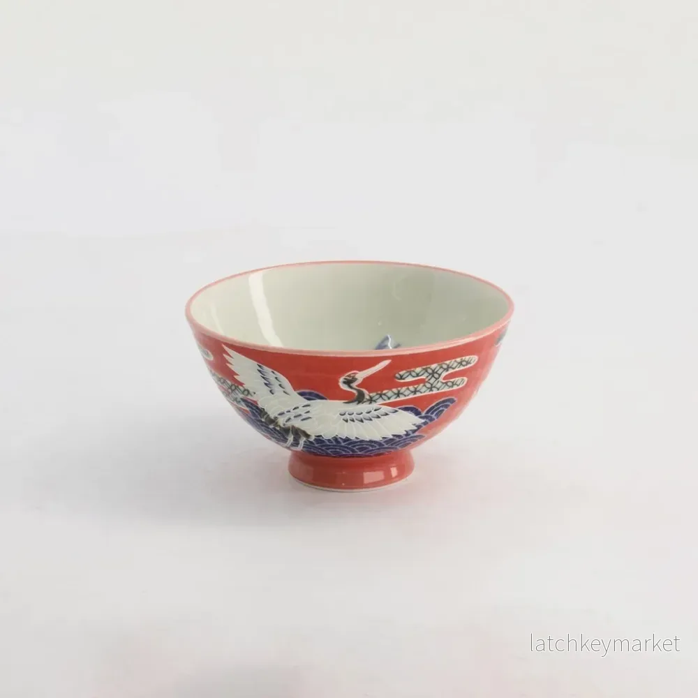 Risskål Kawaii Crane röd TDS Risskål Kawaii Crane röd TDS