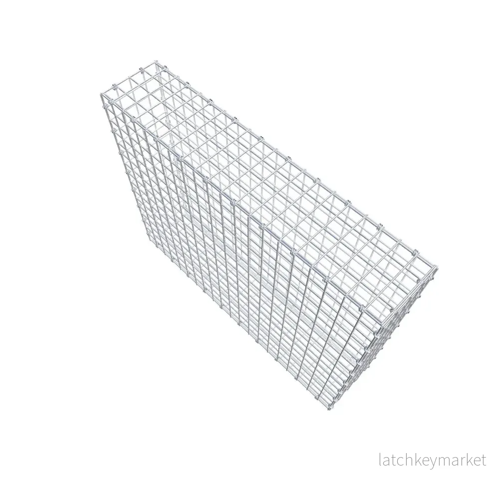 Gabion 100 cm x 80 cm x 20 cm (L x H x D), maskstorlek 5 x 5 cm, spiralring - Bild 3