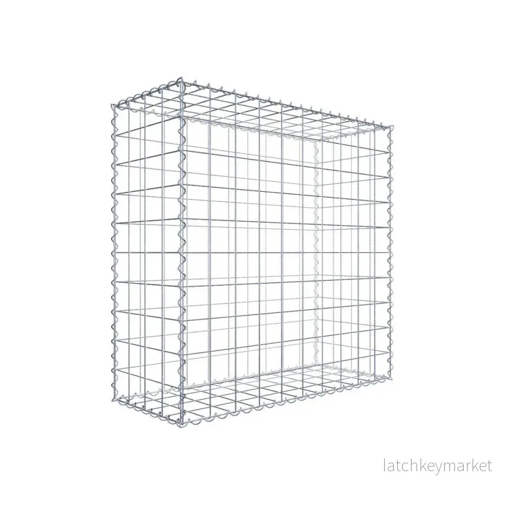 Gabion 100 cm x 100 cm x 40 cm (L x H x D), maskstorlek 10 cm x 10 cm, spiral Gabion 100 cm x 100 cm x 40 cm (L x H x D), maskstorlek 10 cm x 10 cm, spiral