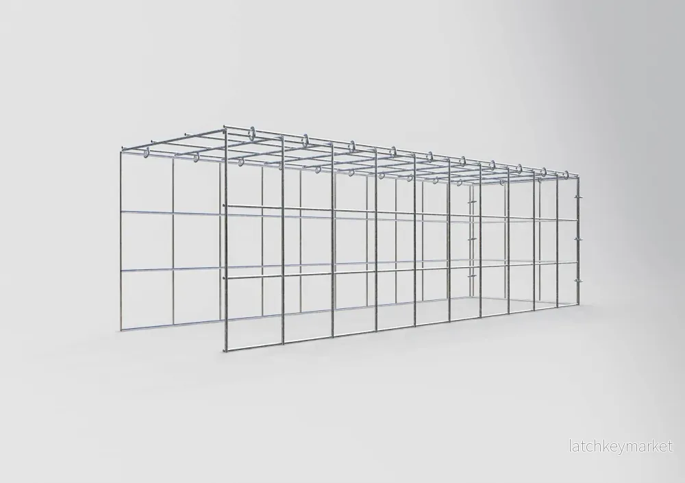 Extra gabion typ 4 100 cm x 30 cm x 30 cm (L x H x D), maskstorlek 10 cm x 10 cm, C-ring - Bild 2