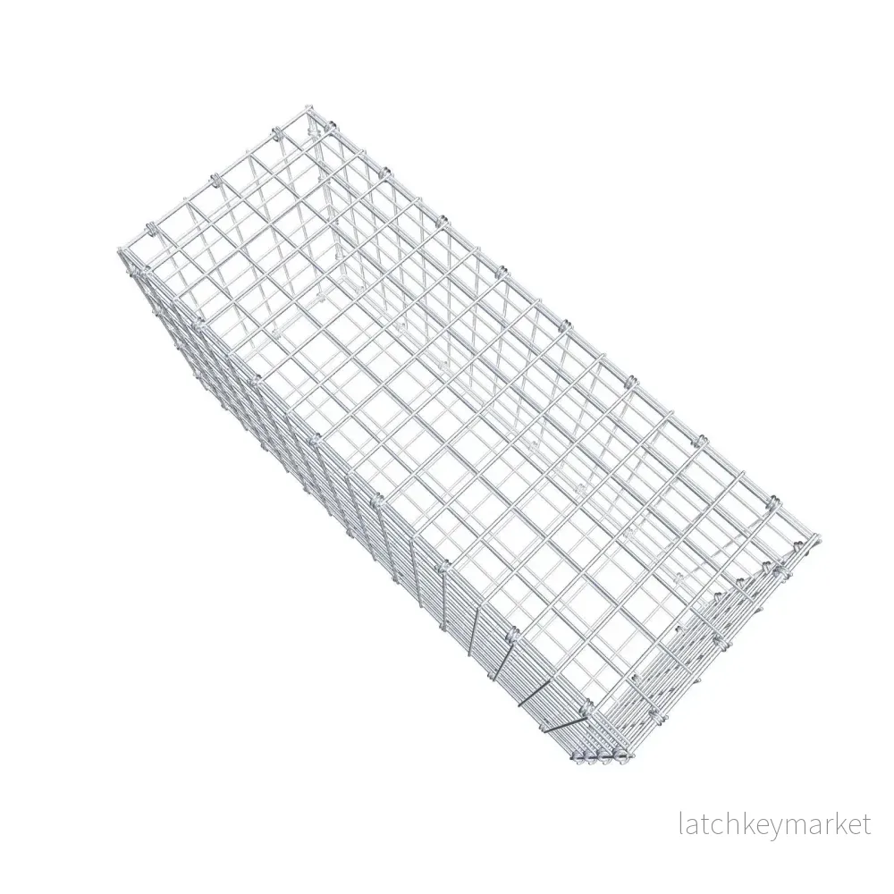 Gabion 80 cm x 40 cm x 30 cm (L x H x D), maskstorlek 5 x 5 cm, spiralring - Bild 3