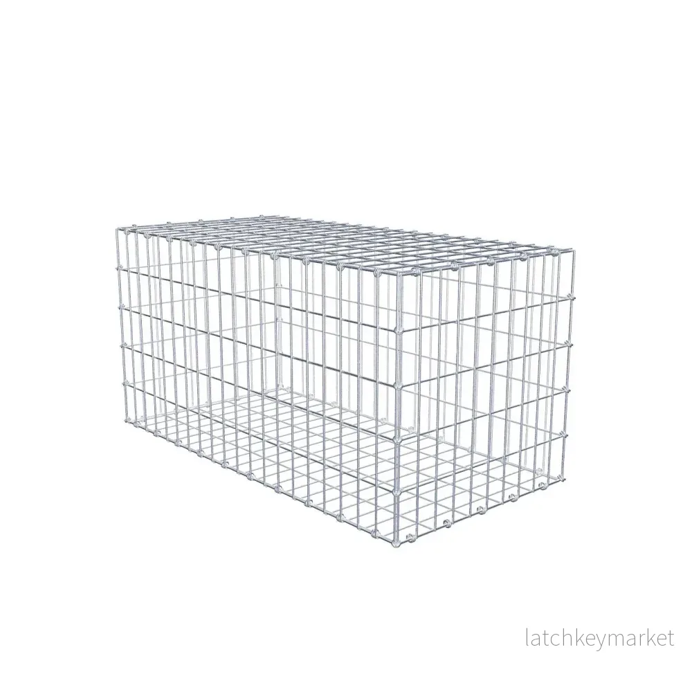 Gabion 100 cm x 50 cm x 50 cm (L x H x D), maskstorlek 5 x 10 cm, spiralring Gabion 100 cm x 50 cm x 50 cm (L x H x D), maskstorlek 5 x 10 cm, spiralring