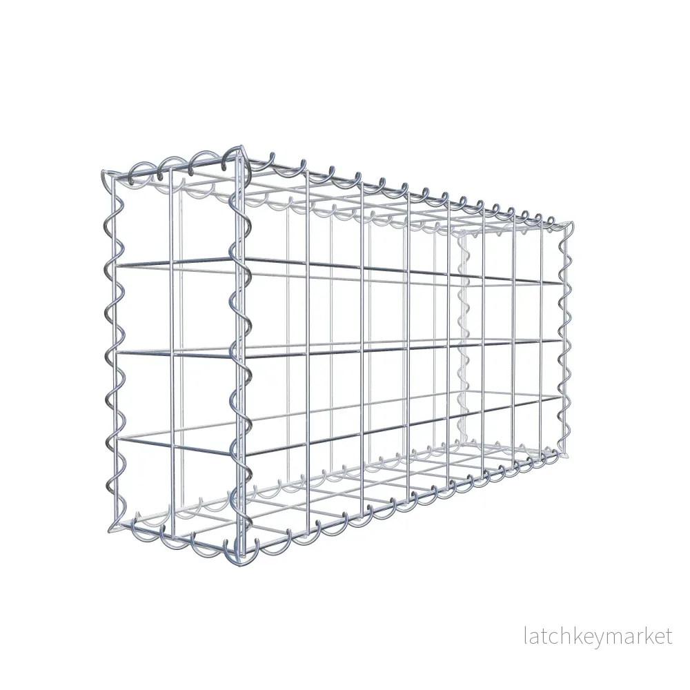 Gabion 80 cm x 40 cm x 20 cm (L x H x D), maskstorlek 10 cm x 10 cm, spiral - Bild 3
