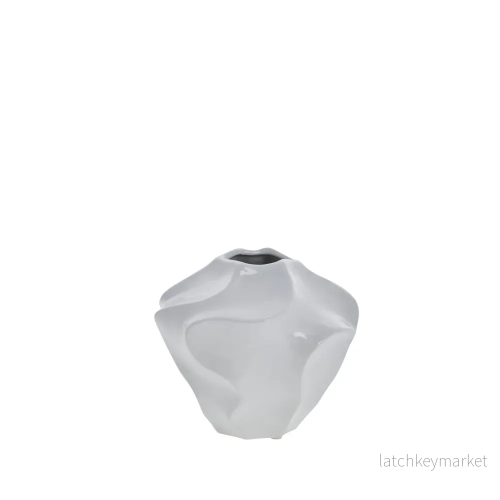Jinia vas 17,5×17,5 cm. Vit Jinia vas 17,5×17,5 cm. Vit