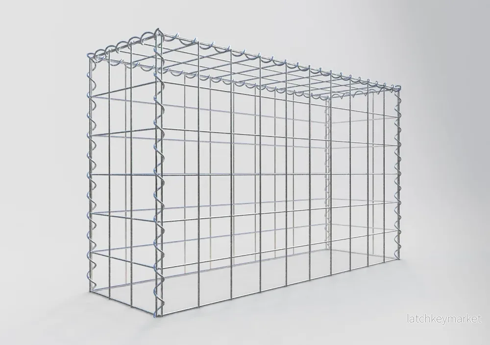 Påväxt gabion typ 3 100 cm x 60 cm x 30 cm (L x H x D), maskstorlek 10 cm x 10 cm, spiral - Bild 2