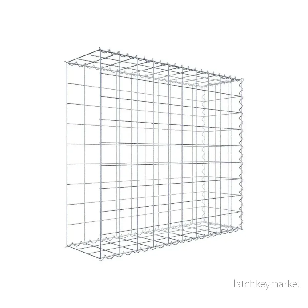 Påväxt gabion typ 2 100 cm x 90 cm x 30 cm (L x H x D), maskstorlek 10 cm x 10 cm, spiral