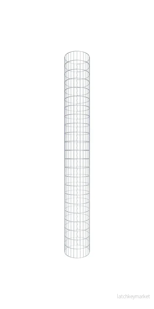 Gabionpelare rund 42 cm diameter, 230 cm höjd, maskstorlek 5 cm x 10 cm Gabionpelare rund 42 cm diameter, 230 cm höjd, maskstorlek 5 cm x 10 cm