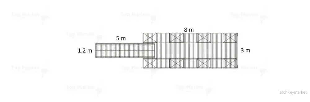 Båtbrygga 2,0 x 5,0m - vår starkaste brygga - Bild 2