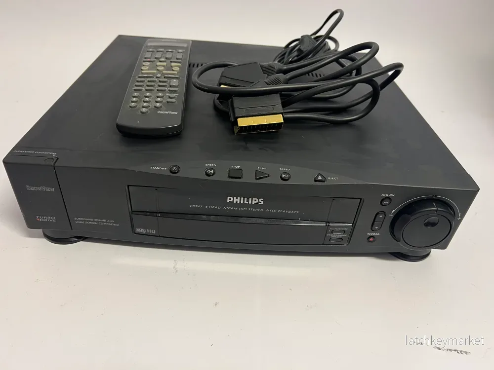 Philips VR747 VHS – 4 Head Hi-Fi Stereo – fjärrkontroll – Made in Germany - Bild 2