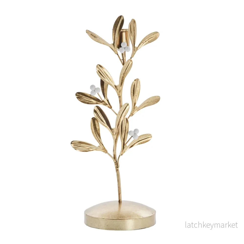 Missia ljushållare 30 cm. ljust guld Missia ljushållare 30 cm. ljust guld