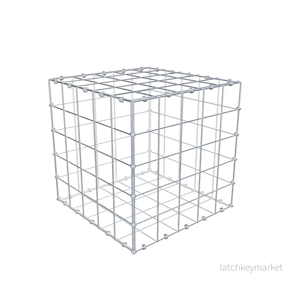 Gabion 50 cm x 50 cm x 50 cm (L x H x D), maskstorlek 10 x 10 cm, spiralring Gabion 50 cm x 50 cm x 50 cm (L x H x D), maskstorlek 10 x 10 cm, spiralring