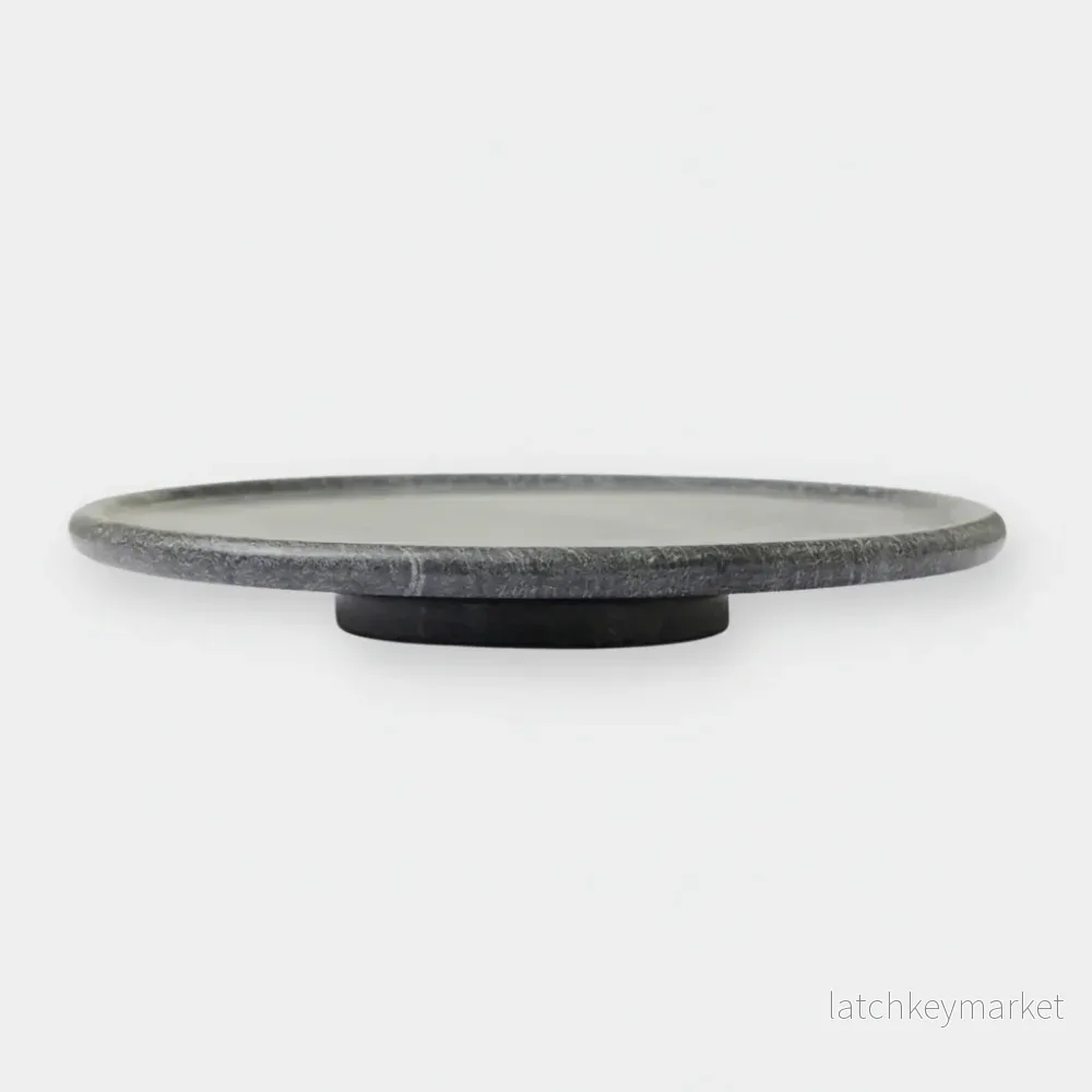 Roterande Fat Marmor Svart D30 cm Roterande Fat Marmor Svart D30 cm