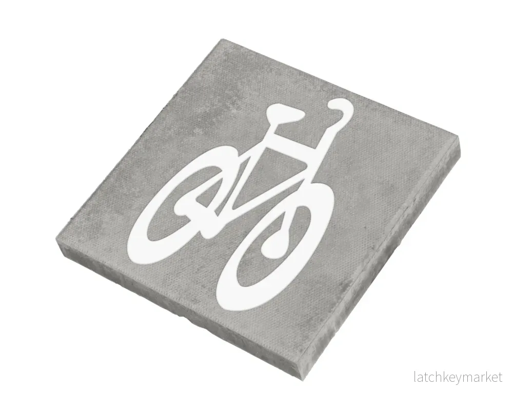 Symbolplattan Cykel Grå 500x500x70 Symbolplattan Cykel Grå 500x500x70