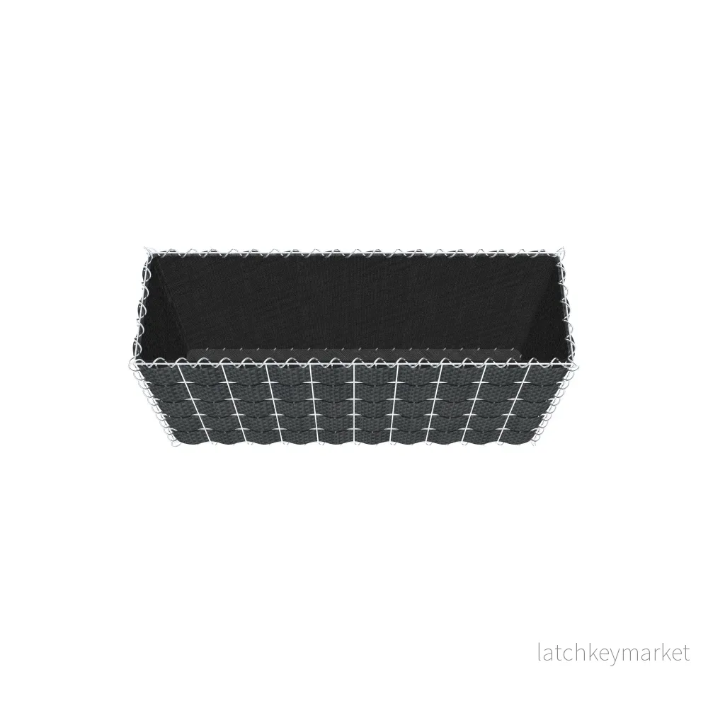 Beplanterad gabion med fleece & insynsskydd 100 cm x 50 cm x 30 cm (L x H x D), maskstorlek 5 cm x 10 cm, spiral - Bild 3