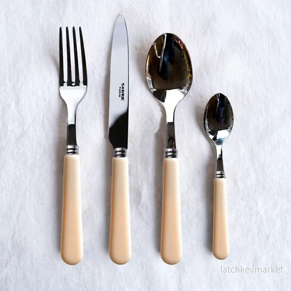 Sabre Paris Cutlery Set 24 pcs Pop Unis Ivory - Bild 3