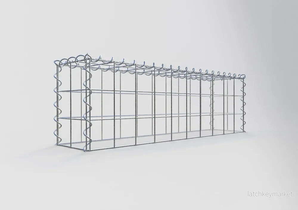 Påväxt gabion typ 3 100 cm x 30 cm x 20 cm (L x H x D), maskstorlek 10 cm x 10 cm, spiral - Bild 2