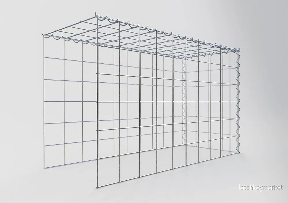 Extra gabion typ 4 100 cm x 60 cm x 40 cm (L x H x D), maskstorlek 10 cm x 10 cm, spiral - Bild 2