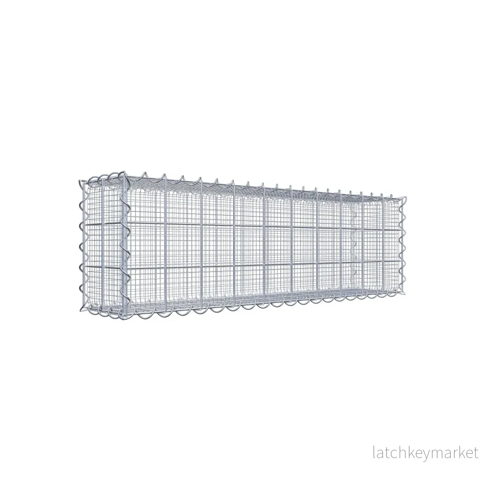 Sandgabion 100 cm x 30 cm x 20 cm (L x H x D), maskstorlek 10 cm x 10 cm, spiral